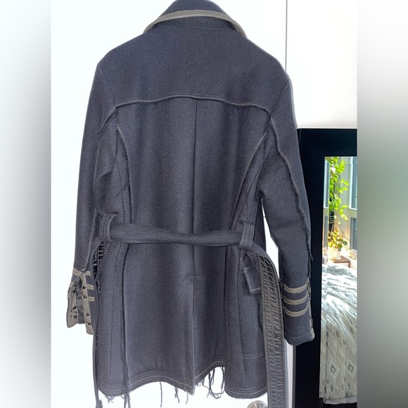 Firetrap Mens Military Style Pea Coat (M) - Picture 6 of 8